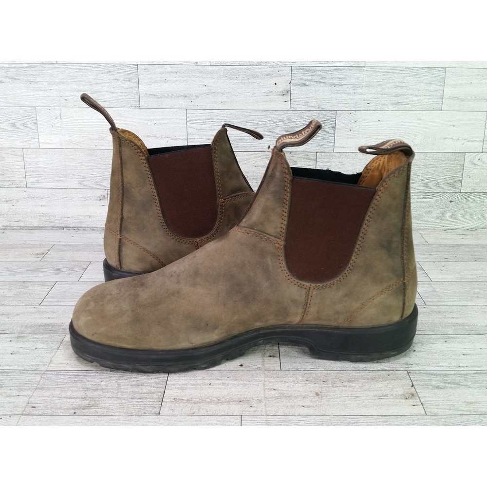 Blundstone 585 Men's Rustic Brown Leather Chelsea Boots 10 AU 11 US Ecco Insole - Picture 12 of 16